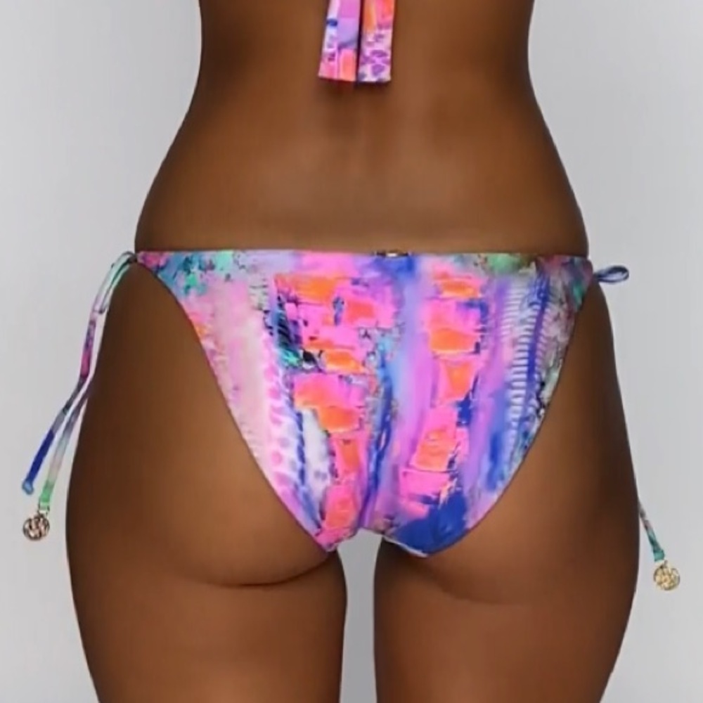 Lulu Fama She’s Electric seamless full side tie bikini bottoms~ - Picture 3 of 8